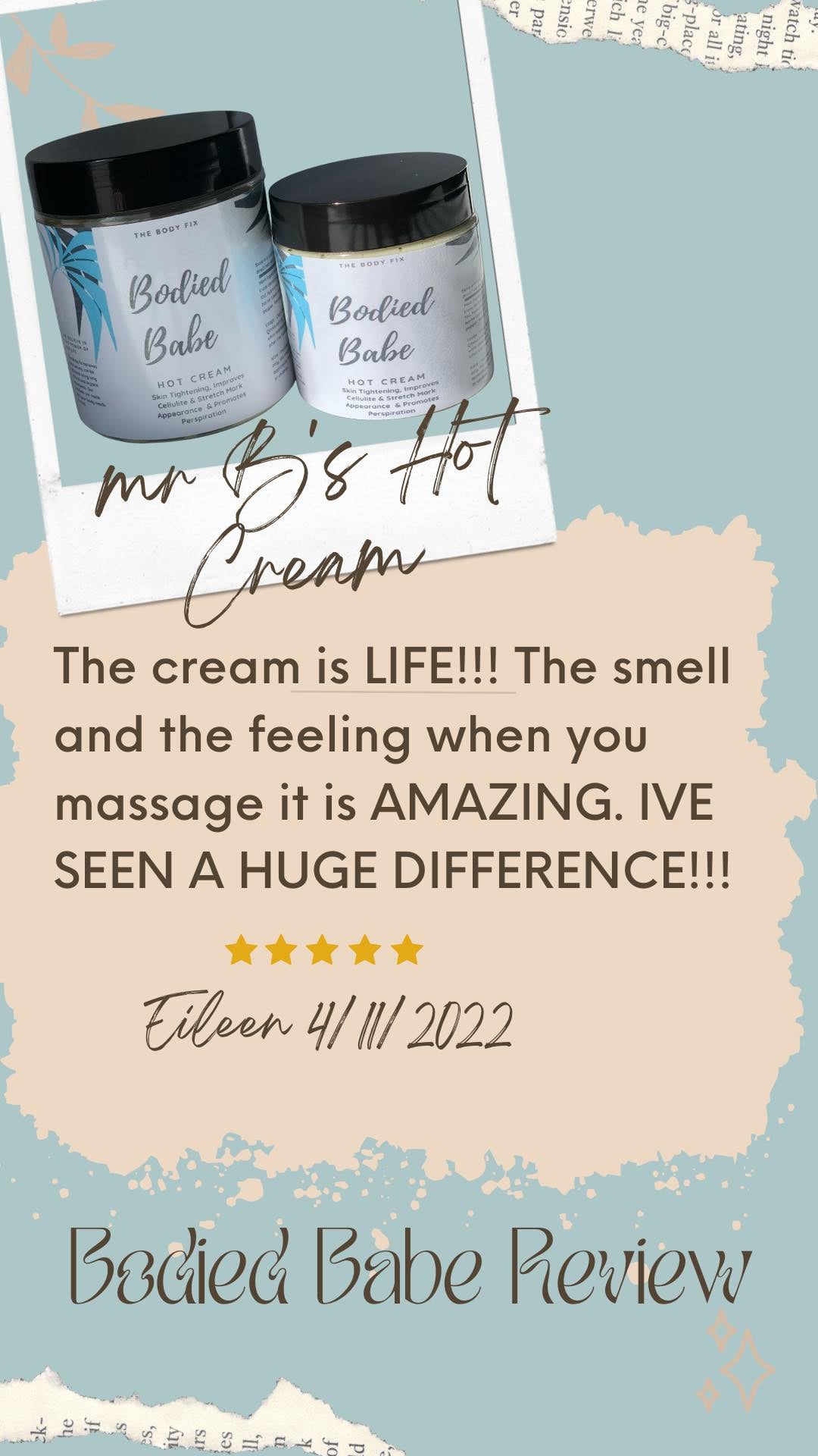 Mr B’s BODIED BABE HOT SLIMMING  SWEAT CREAM & MUSCLE RUB