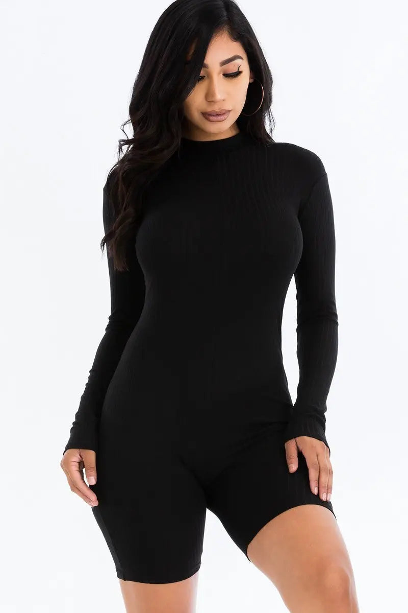 “Jasmine “ Ribbed Knit Romper - THE BODY FIX