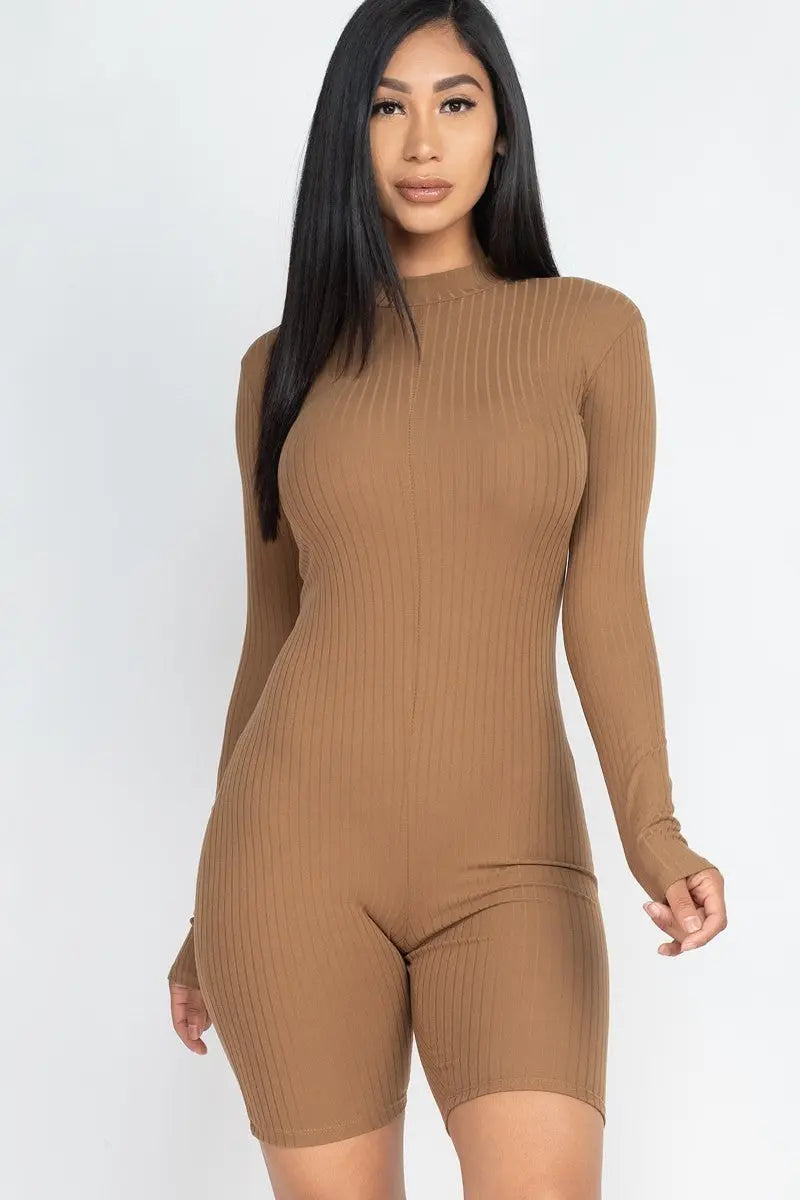 “Jasmine “ Ribbed Knit Romper - THE BODY FIX