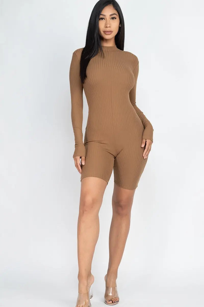 “Jasmine “ Ribbed Knit Romper - THE BODY FIX