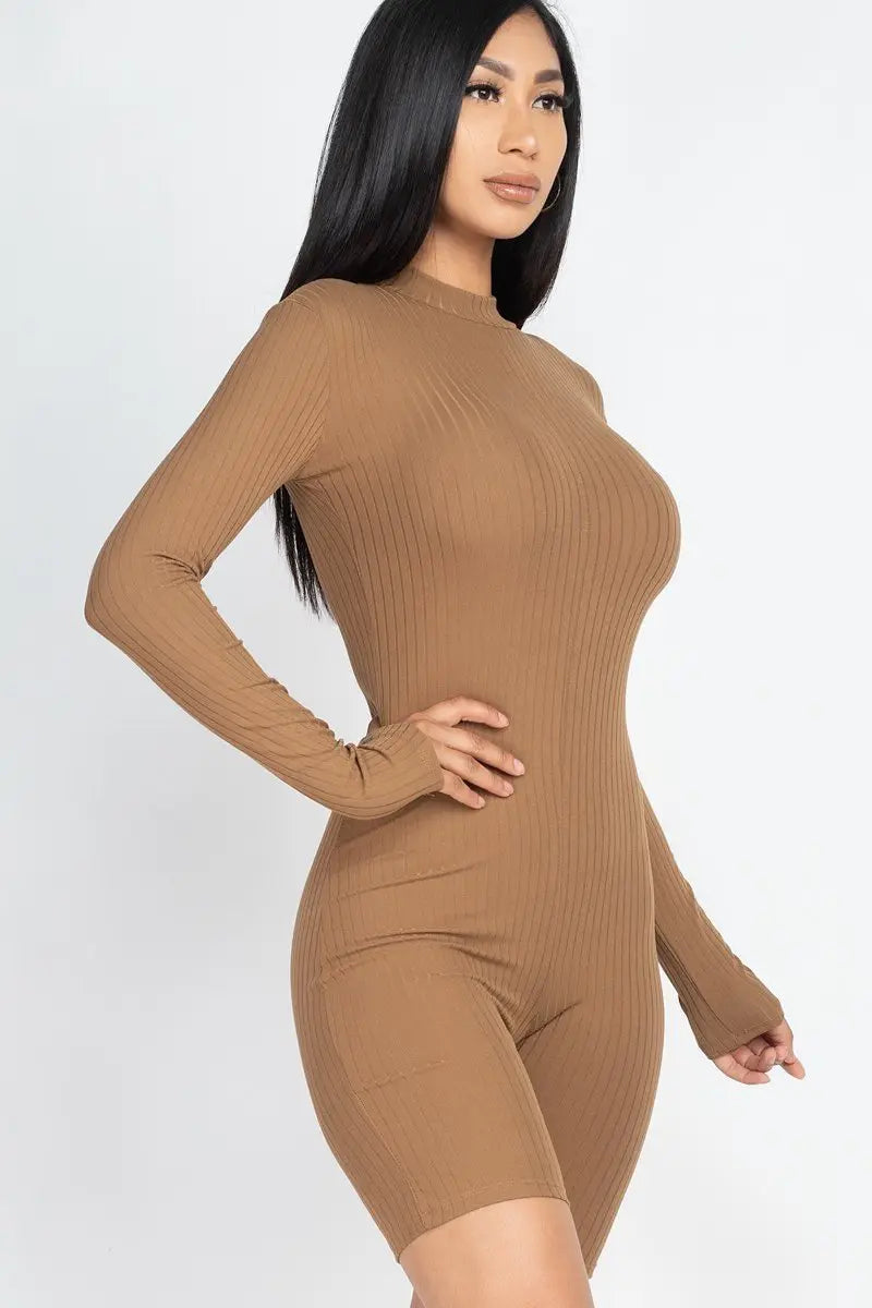 “Jasmine “ Ribbed Knit Romper - THE BODY FIX
