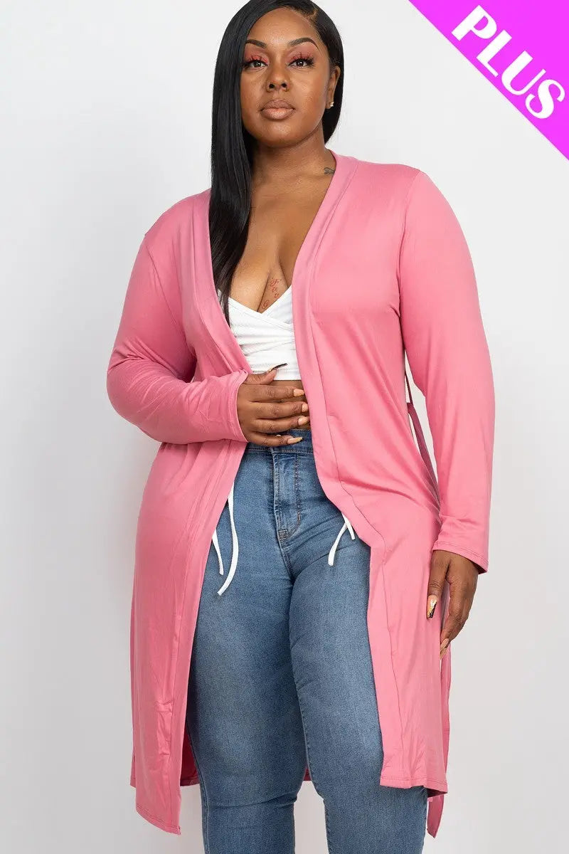 “ Marcia ” Sleeves Belted Cardigan - THE BODY FIX