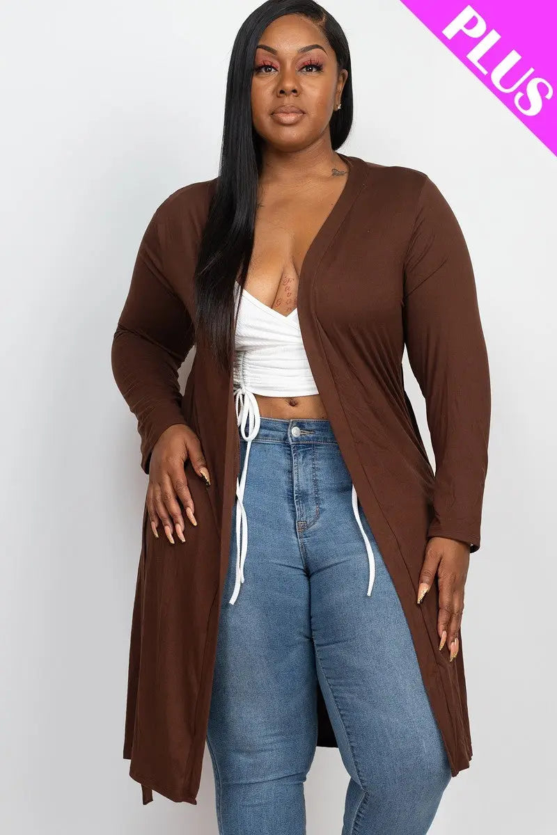 “ Marcia ” Sleeves Belted Cardigan - THE BODY FIX