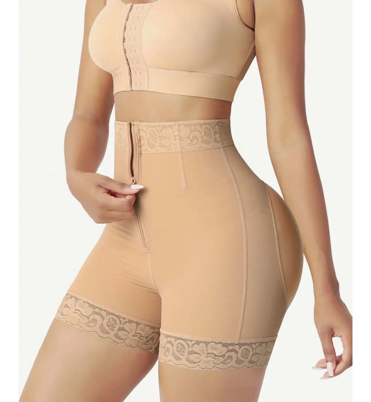 Mid Waist Waist Lace  BBL Boy Shorts - THE BODY FIX