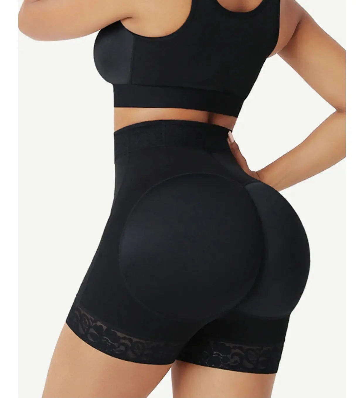 Mid Waist Waist Lace  BBL Boy Shorts - THE BODY FIX