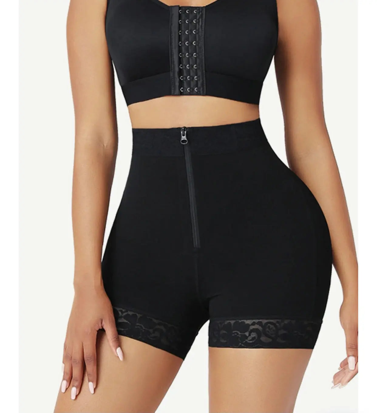 Mid Waist Waist Lace  BBL Boy Shorts - THE BODY FIX