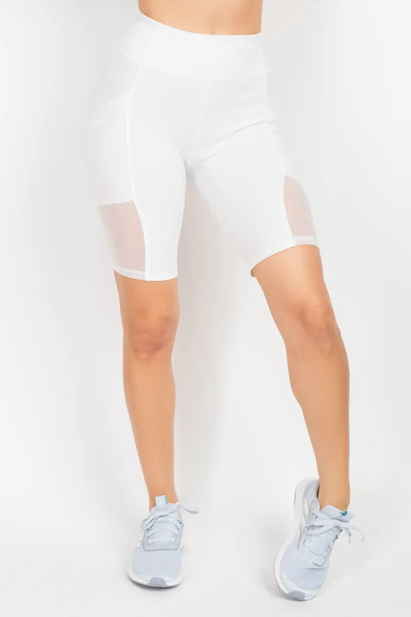 Racerback Mesh Top & Activewear Shorts Set - THE BODY FIX