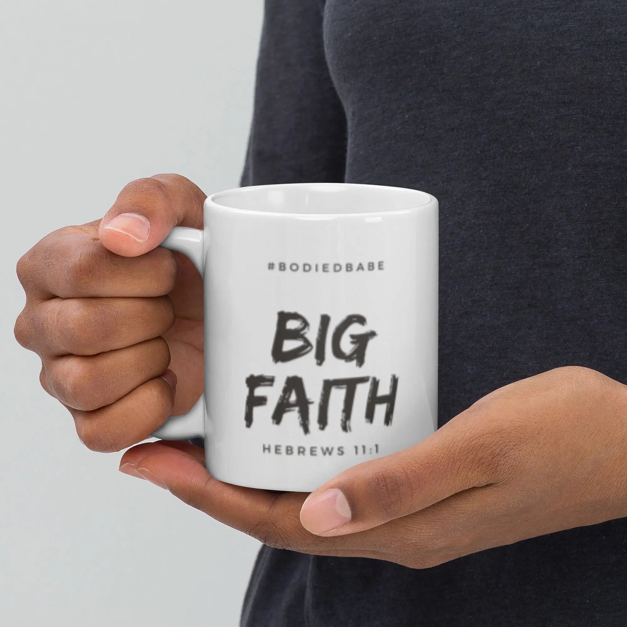 White glossy mug - THE BODY FIX
