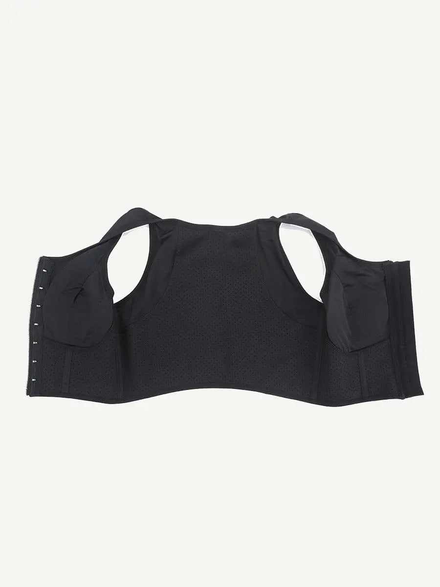 Zipper Sports Shockproof Bra Crop With Four steel Boning