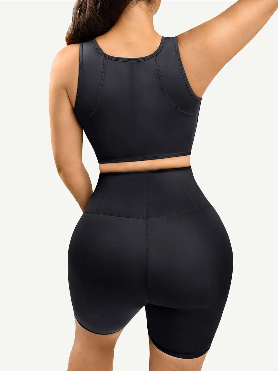 Zipper Sports Shockproof Bra Crop With Four steel Boning